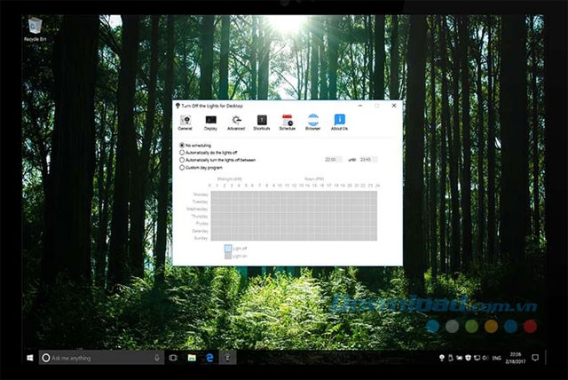 Hẹn giờ làm mờ màn hình