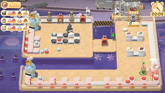 Hợp tác với nhóm 4 người để cùng nhau làm món tráng miệng trong Moon Factory