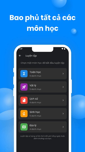 Hỗ trợ tất cả các môn học