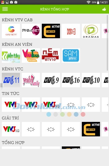 Xem Tivi Platium cho Android