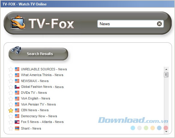 Tìm kiếm kênh truyền hình
