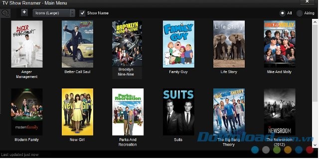 Cách sắp xếp tên phim của phần mềm TV Show