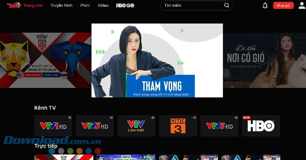 Trang chủ của TV360