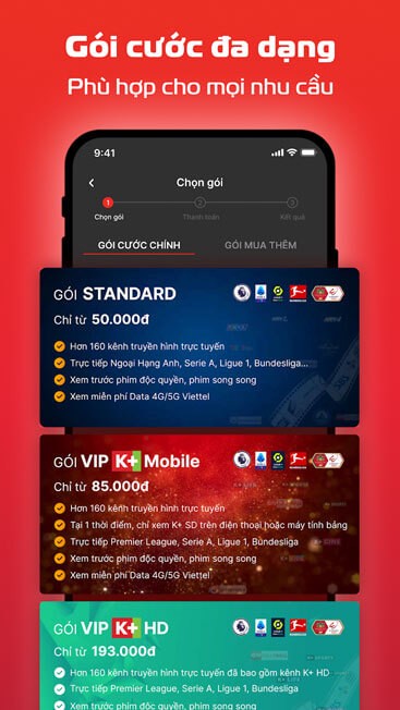 Gói cước đa dạng