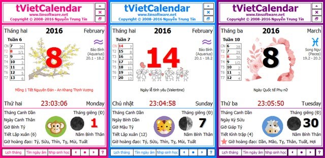 tVietCalendar mang tới rất nhiều theme đẹp