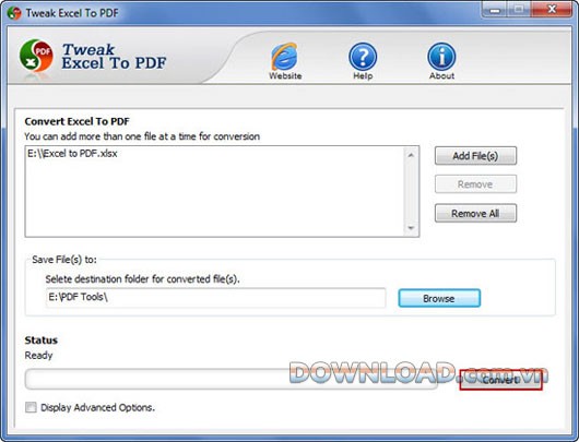 Tweak Excel To PDF