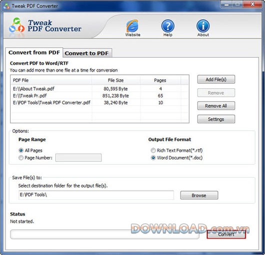Tweak PDF Converter