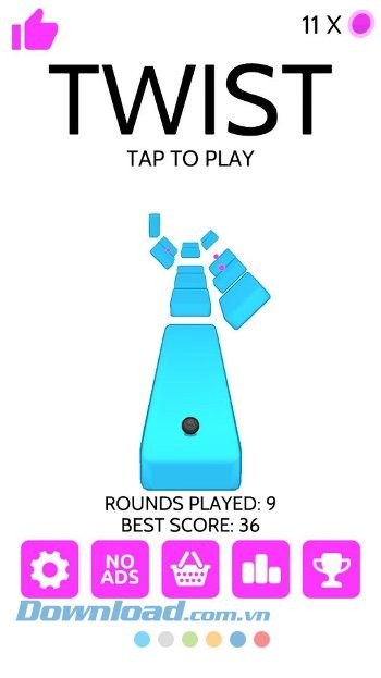 Giao diện ứng dụng Twist