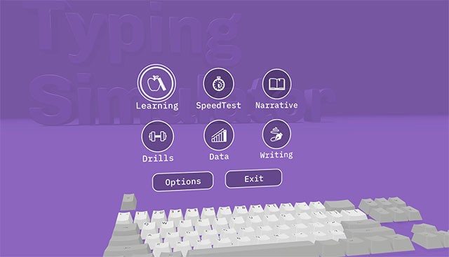 Game Typing Simulator VR cung cấp nhiều chế độ để trải nghiệm đánh máy không hề nhàm chán