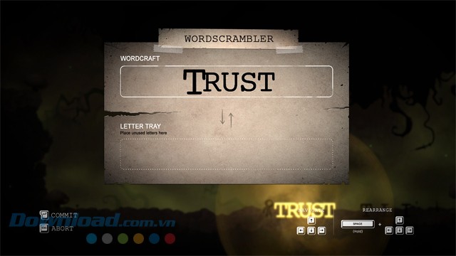 Sắp xếp các chữ cái thành từ tiếng Anh có nghĩa trong game phiêu lưu đi cảnh Typoman: Revised