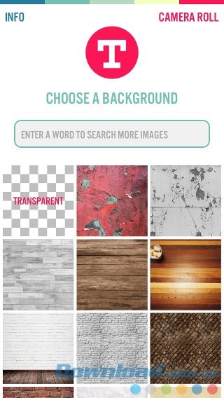 Chọn hình nền tùy ý