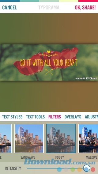 Áp dụng bộ lọc 1 chạm