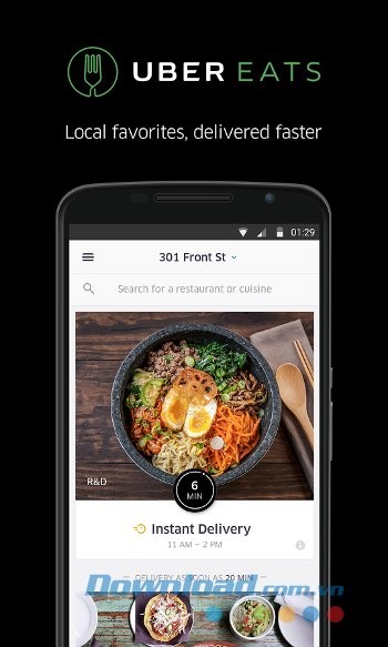 Khám phá những món ăn ngon với UberEATS