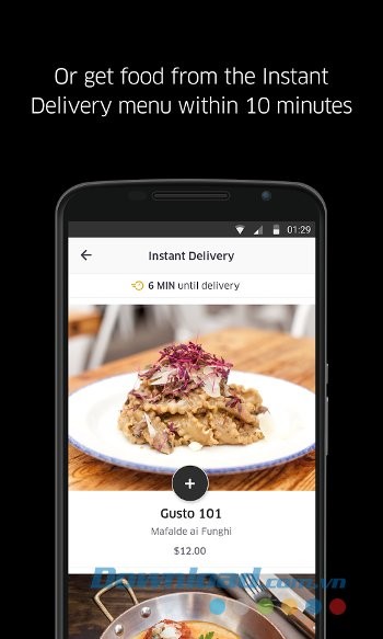 UberEATS cam kết giao hàng chỉ trong vòng 10 phút