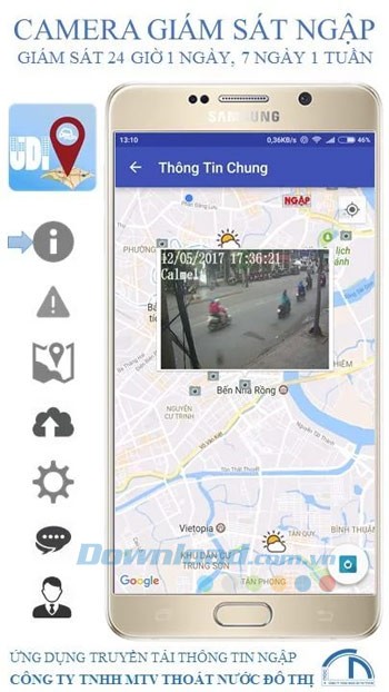 Camera giám sát ngập úng
