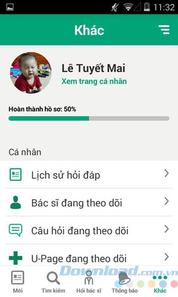 Trang cá nhân Udoctor