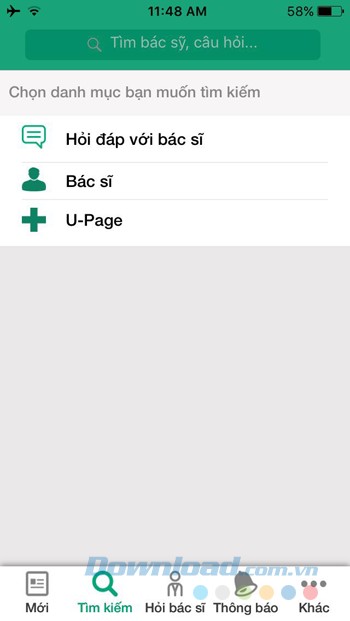 Giao diện tìm kiếm