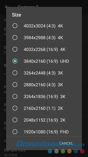UltraCorder cho Android hỗ trợ đa kích thước ảnh