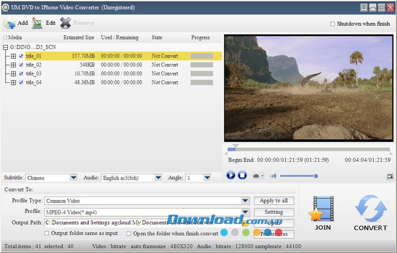 UM DVD to iPhone Video Converter