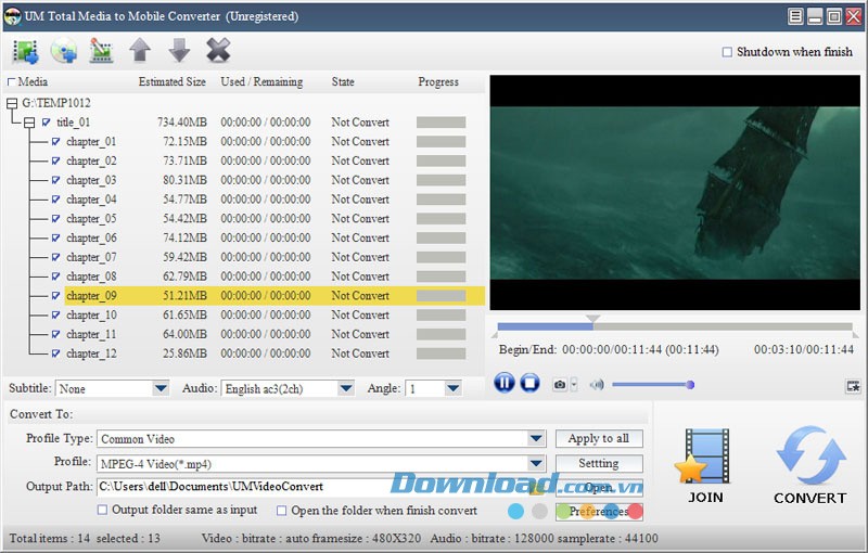 UM Total Media to Mobile Converter