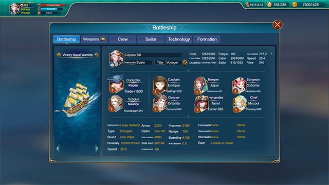 Chế tạo và nâng cấp tàu chiến để đạt sức mạnh tối thượng trong Uncharted Ocean