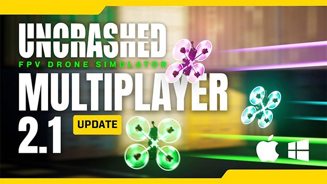 Uncrashed: FPV Drone Simulator 2.1 giới thiệu chế độ nhiều người chơi online và bảng xếp hạng