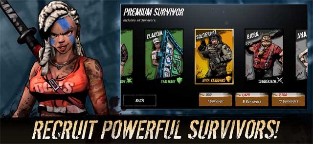Tuyển dụng và nâng cấp những người sống sót trong Undead Nation