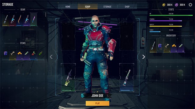 Trang bị cho nhân vật vũ khí và phụ kiện cần thiết cho cuộc chiến sinh tồn