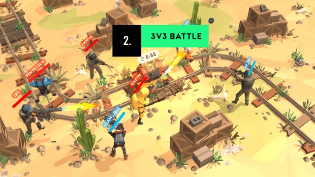 Tham gia các trận chiến 3v3 vui nhộn trong game Underdogs