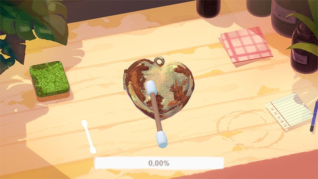 Lau chùi, phục chế các món đồ cổ, đồ cũ trong game mô phỏng Undusted: Letters from the Past