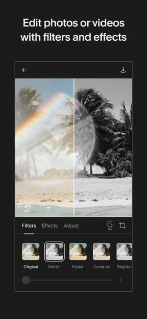 Chỉnh sửa bằng các hiệu ứng và bộ lọc