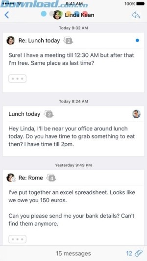 tập trung tất cả trò chuyện với một người ở một nơi