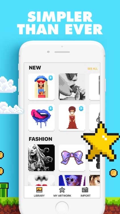 UNICORN - Color by Number Game gồm nhiều chủ đề khác nhau