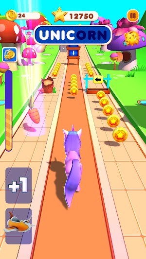 Unicorn Run PvP là game người chạy bất tận đồ họa đầy màu sắc