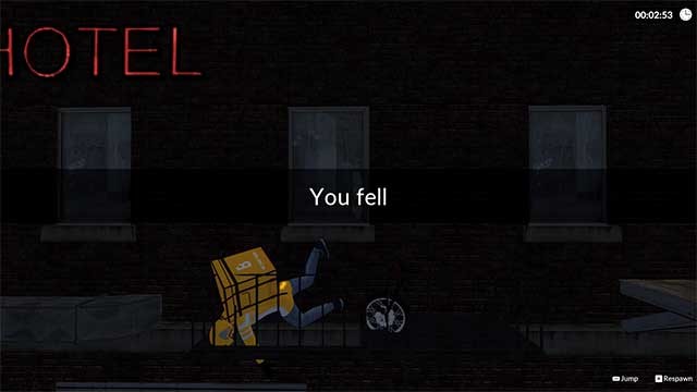 Nếu bị ngã, trò chơi sẽ kết thúc