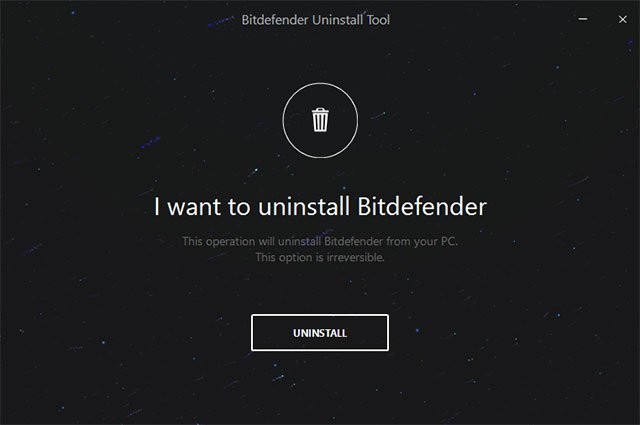 Gỡ cài đặt phần mềm Bitdefender