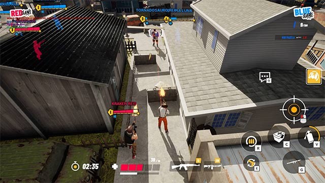 Hợp tác hoặc cạnh tranh với bạn bè trong trải nghiệm bắn súng top-down dữ dội