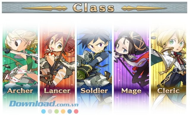 5 lớp nhân vật trong game Unison League