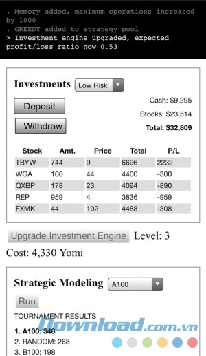 Tập đầu tư trên Universal Paperclips cho Android