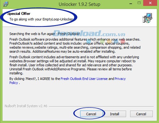 Từ chối cài đặt phần mềm không mong muốn