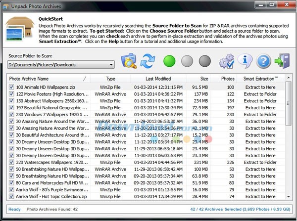 Unpack Photo Archives