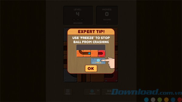 Sử dụng Freeze để ngăn bóng di chuyển