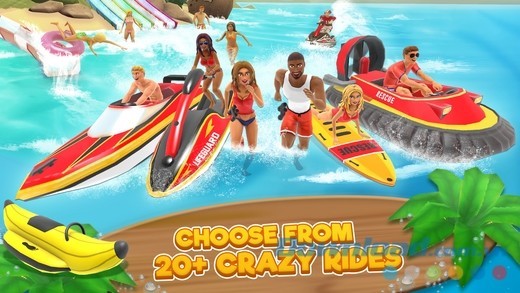 Uphill Rush cho iOS cung cấp hơn 20 kiểu phương tiện trượt nước