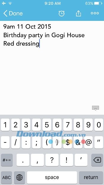 Tạo ghi chú mới