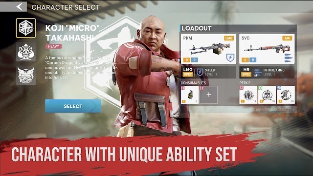 Mỗi nhân vật có bộ khả năng khác nhau