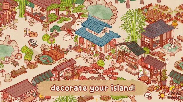 Trang trí hòn đảo của bạn thật đẹp và thu hút những vị khách thỏ ghé thăm trong game Usagi Shima