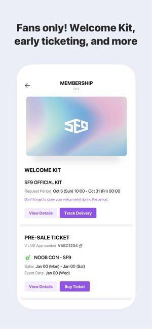 Nhận ưu đãi độc quyền từ V LIVE