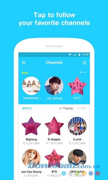 Theo dõi thần tượng dễ dàng với V - Live Broadcasting APP