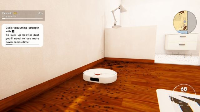 VacBot Simulator là game mô phỏng máy hút bụi thông minh với cảm biến LIDAR