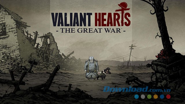 Giao diện chơi game Valiant Hearts: The Great War trên Android